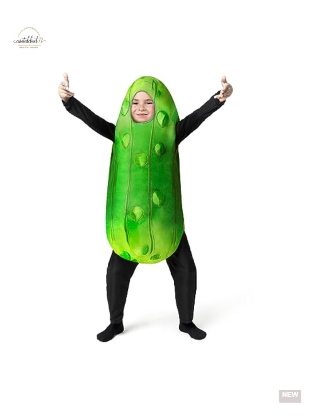 Kids Pickle Costume Halloween Food Themed Jumpsuit 100% Polyester